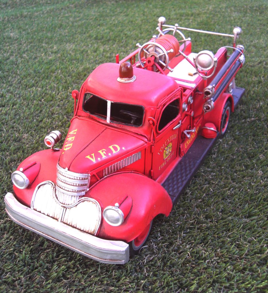 ブリキ　おもちゃ　消防車　